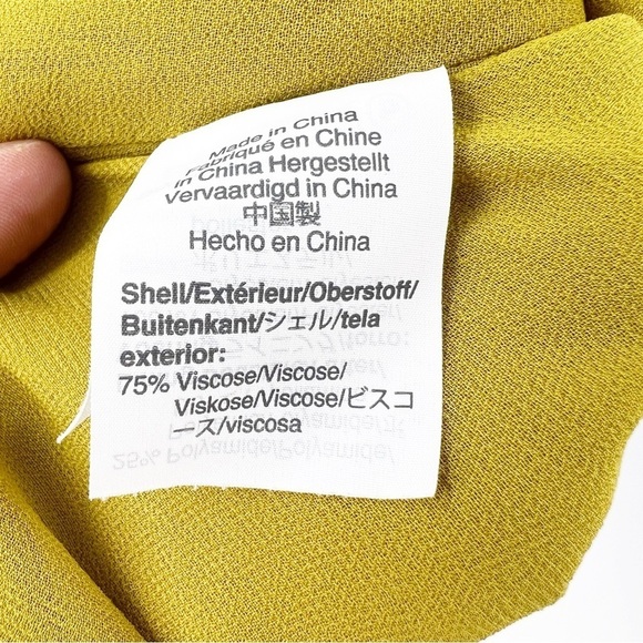 ✅ J.Crew Faux-wrap top in Vintage Gold velvet Size 10 Long Sleeve - Picture 3 of 7